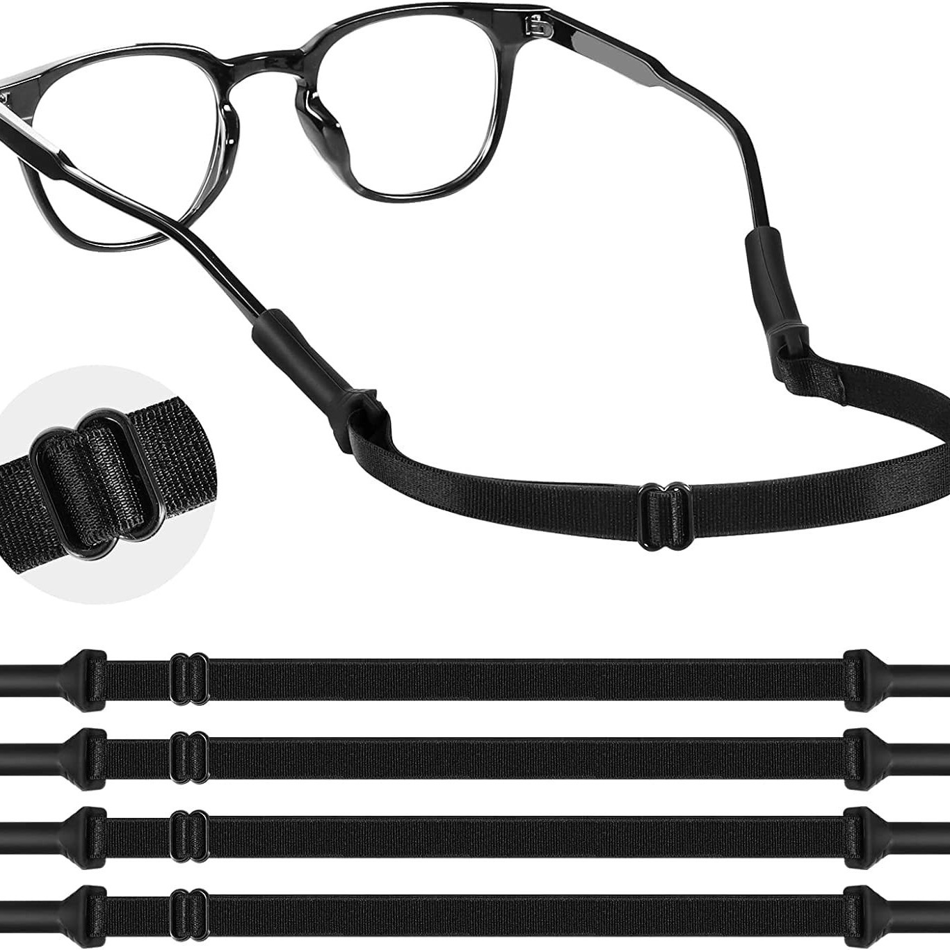 Sunglass Retainer Cord - 4 قطع من أربطة النظارات للبالغين