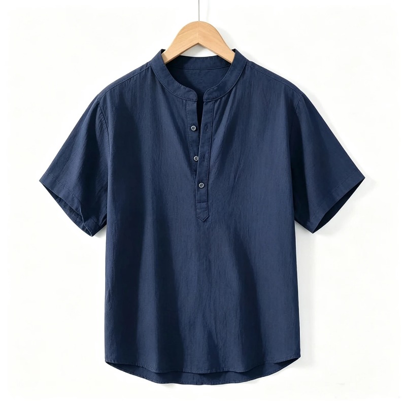 Linen Shirt Breathable - قمصان رجالية صيفية بأكمام قصيرة، قمصان
