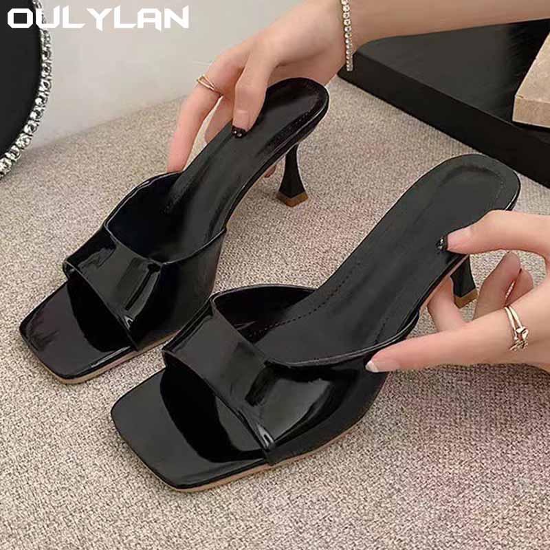 Casual Sandal Leather - شباشب نسائية صيفية صنادل جلدية بكعب