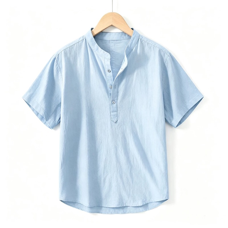 قمصان رجالية صيفية بأكمام قصير - مراجعة Linen Shirt Breathable وسعره