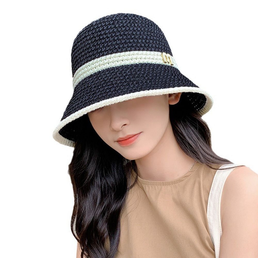 قبعة صيد أنيقة قابلة للطي بحاف - مراجعة Bucket Hat Straw وسعره
