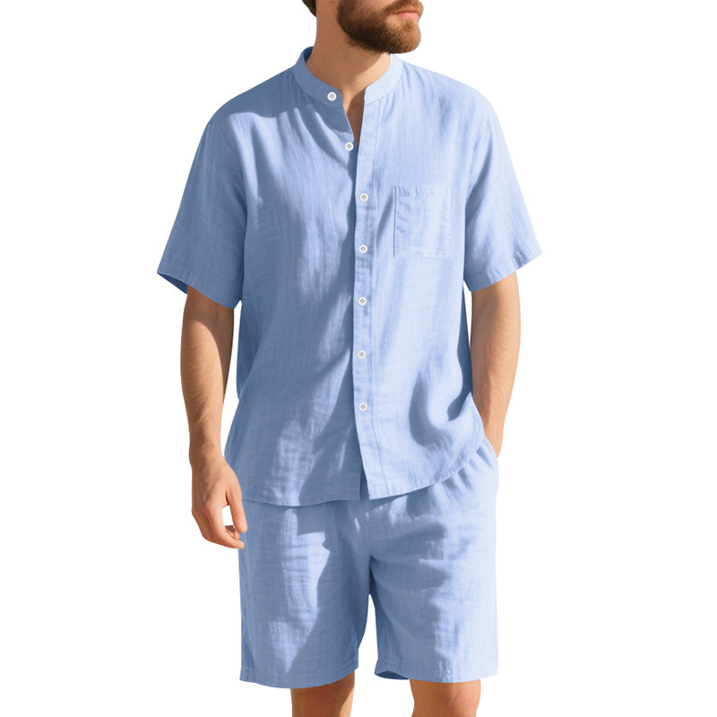 بدلة رجالية صيفية من الكتان بت - مراجعة Linen Shirt Breathable وسعره