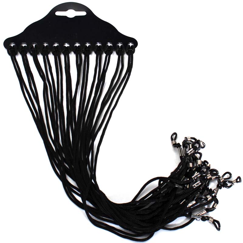 12 قطعة/المجموعة الأسود النايل - مراجعة Sunglass Retainer Cord وسعره