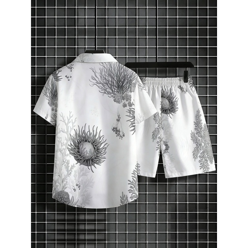 طقم قميص هاواي مزهر وشورت للرج - مراجعة Resort Shirt Floral وسعره