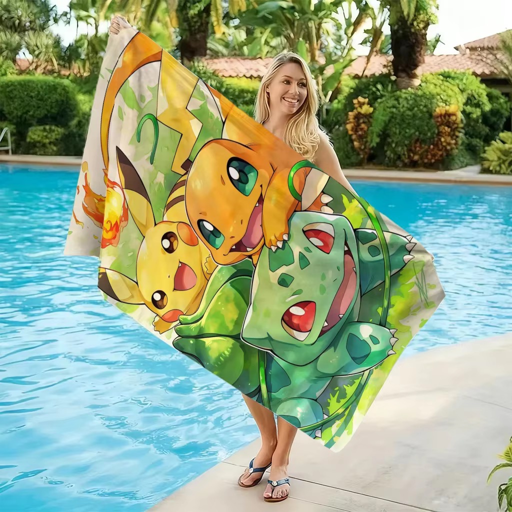 منشفة شاطئ من P-Pokemon Starte - مراجعة Beach Towel Large وسعره