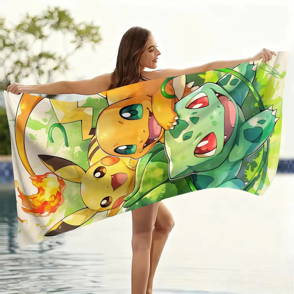 منشفة شاطئ من P-Pokemon Starte - مراجعة Beach Towel Large وسعره