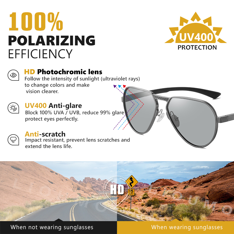 نظارات شمسية من LIOUMO بإطار م - مراجعة Sunglasses Aviator Polarized وسعره
