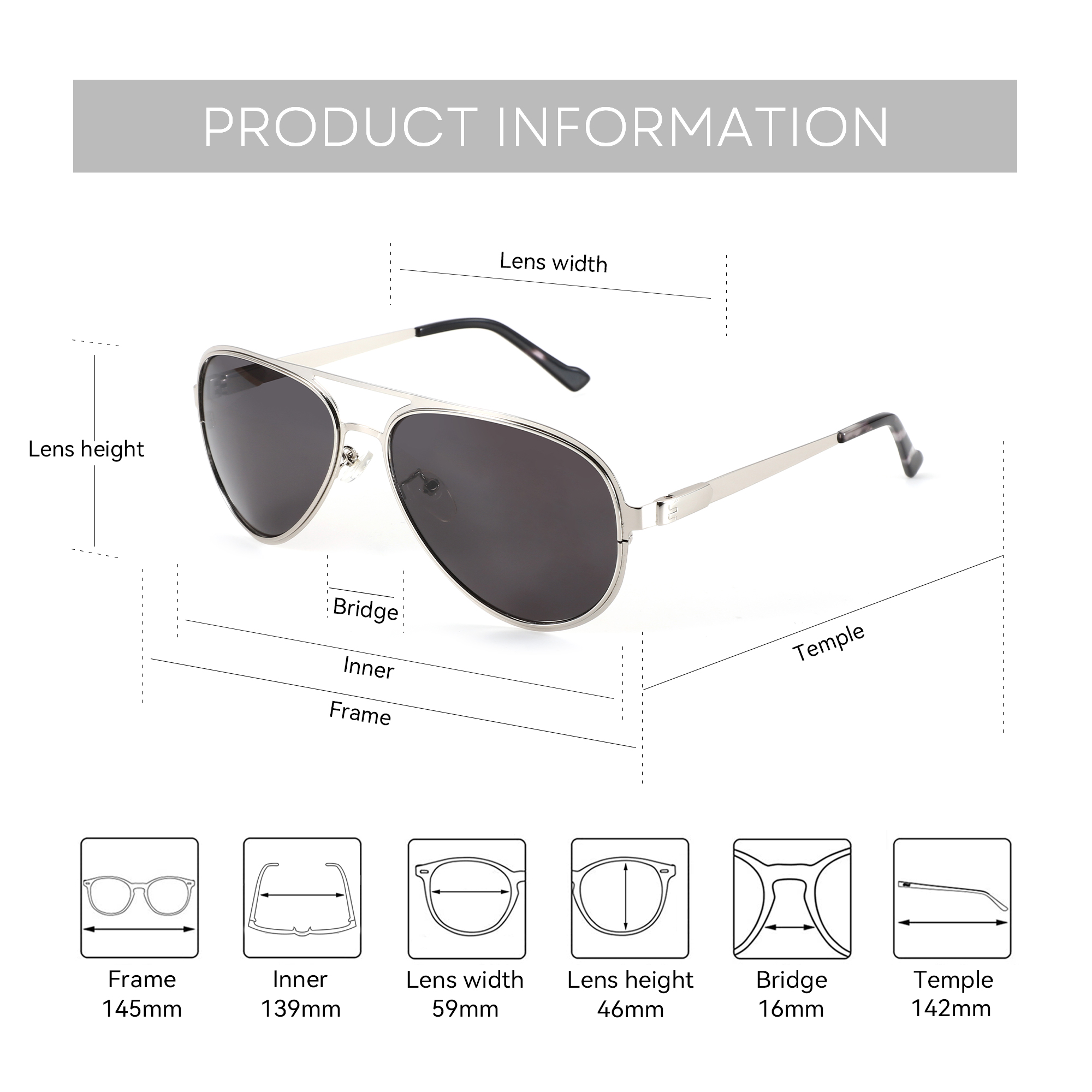 BLUEMOKY XL حجم عالية الجودة ا - مراجعة Sunglasses Aviator Polarized وسعره