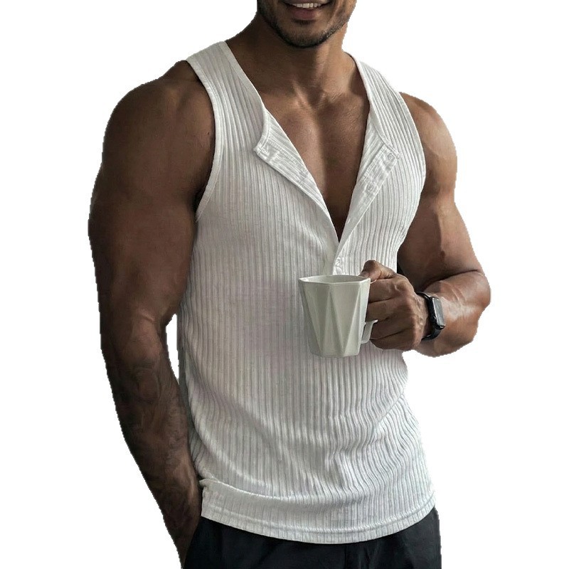 توب رياضي بدون أكمام بلون موحد - مراجعة Tank Top Muscle وسعره