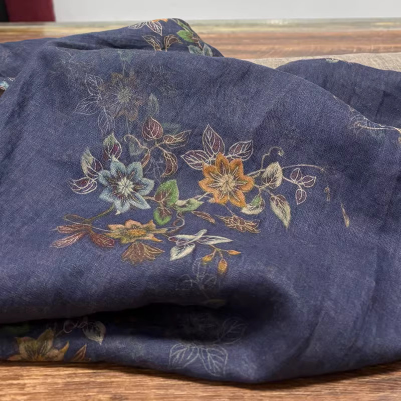 1 ياردة من قماش الكتان النقي ع - مراجعة Linen Shirt Breathable وسعره