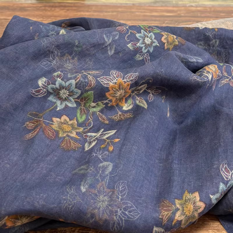 1 ياردة من قماش الكتان النقي ع - مراجعة Linen Shirt Breathable وسعره